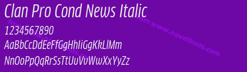 Clan Pro Cond News ItalicPreview Clan Pro Cond News ItalicPreview