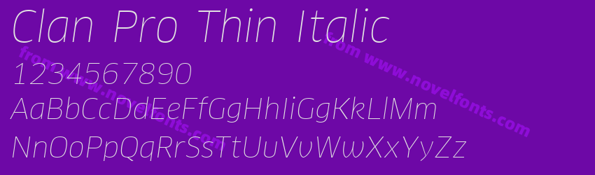 Clan Pro Thin ItalicPreview Clan Pro Thin ItalicPreview