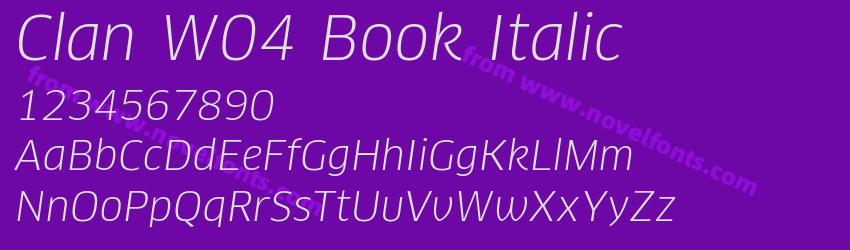 Clan W04 Book ItalicPreview Clan W04 Book ItalicPreview