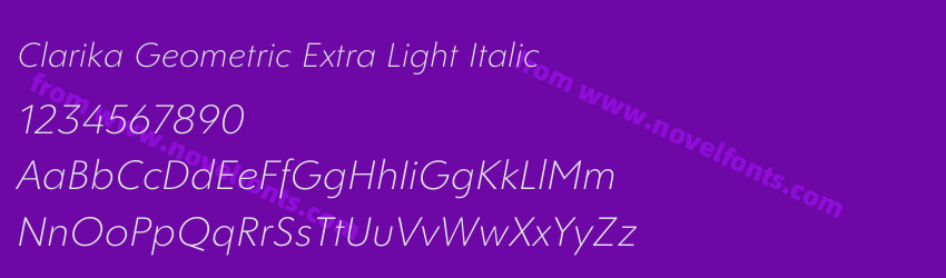 Clarika Geometric Extra Light ItalicPreview Clarika Geometric Extra Light ItalicPreview