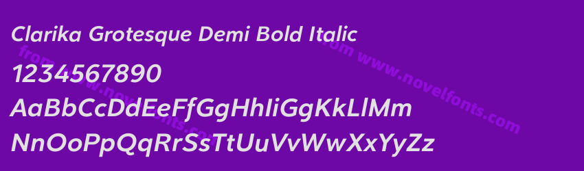 Clarika Grotesque Demi Bold ItalicPreview Clarika Grotesque Demi Bold ItalicPreview