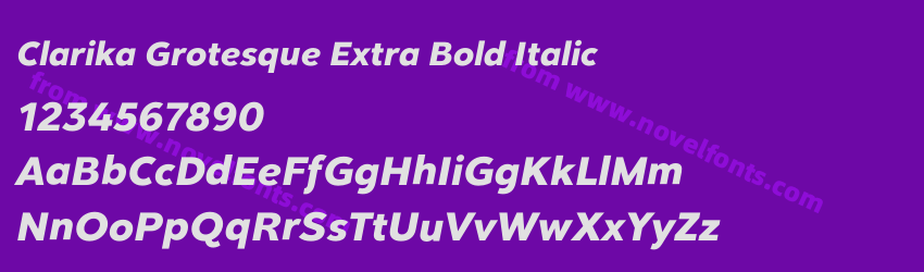 Clarika Grotesque Extra Bold ItalicPreview Clarika Grotesque Extra Bold ItalicPreview