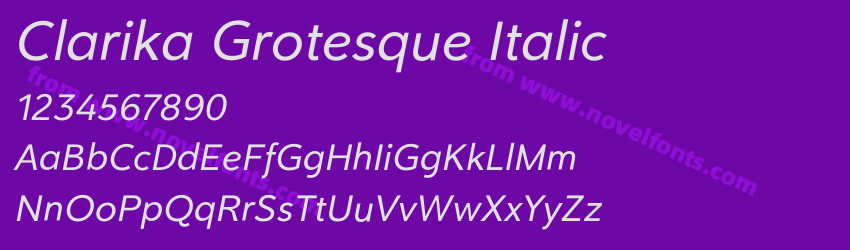 Clarika Grotesque ItalicPreview Clarika Grotesque ItalicPreview