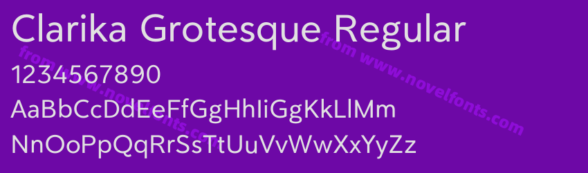 Clarika Grotesque RegularPreview Clarika Grotesque RegularPreview
