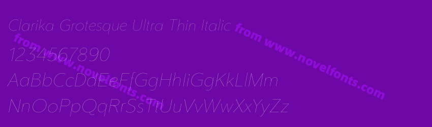 Clarika Grotesque Ultra Thin ItalicPreview Clarika Grotesque Ultra Thin ItalicPreview