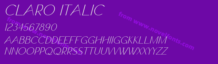 Claro ItalicPreview Claro ItalicPreview
