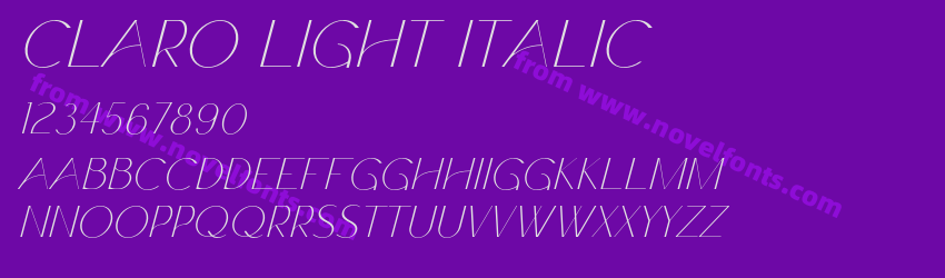 Claro Light ItalicPreview Claro Light ItalicPreview