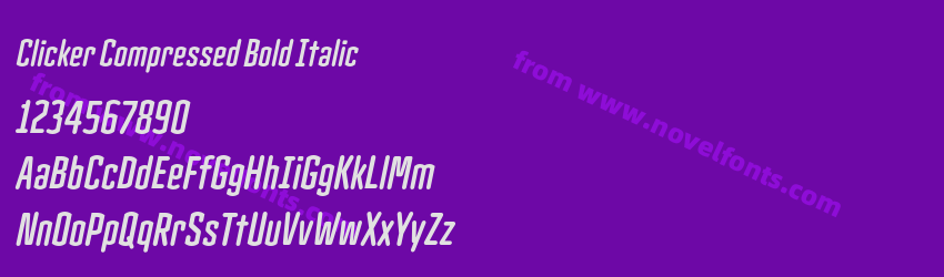 Clicker Compressed Bold ItalicPreview Clicker Compressed Bold ItalicPreview