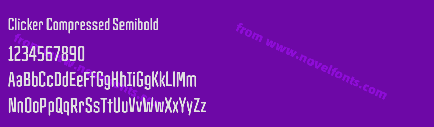 Clicker Compressed SemiboldPreview Clicker Compressed SemiboldPreview