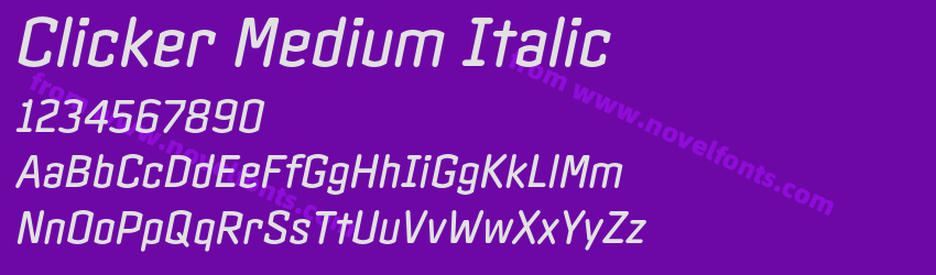 Clicker Medium ItalicPreview