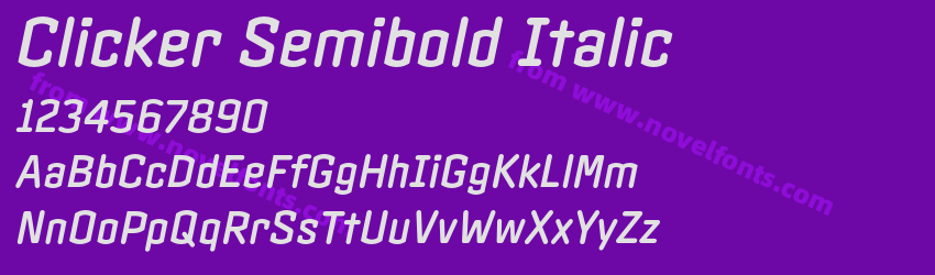 Clicker Semibold ItalicPreview