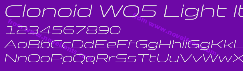 Clonoid W05 Light ItalicPreview