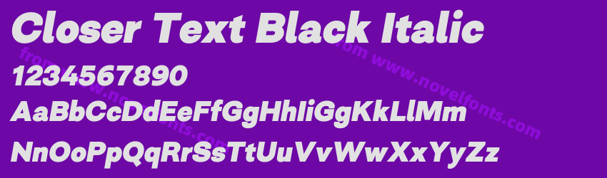 Closer Text Black ItalicPreview Closer Text Black ItalicPreview