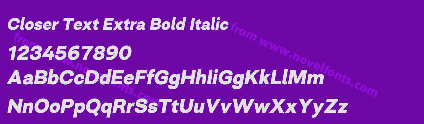 Closer Text Extra Bold ItalicPreview Closer Text Extra Bold ItalicPreview