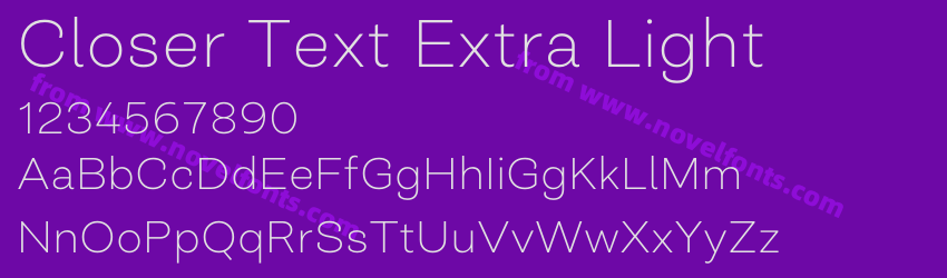 Closer Text Extra LightPreview Closer Text Extra LightPreview