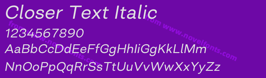Closer Text ItalicPreview Closer Text ItalicPreview