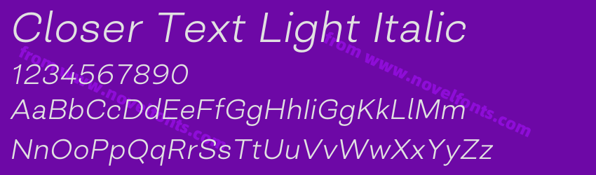Closer Text Light ItalicPreview