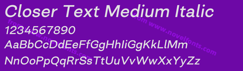 Closer Text Medium ItalicPreview Closer Text Medium ItalicPreview