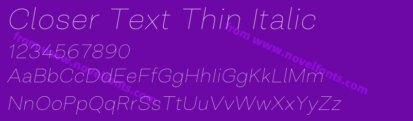 Closer Text Thin ItalicPreview Closer Text Thin ItalicPreview