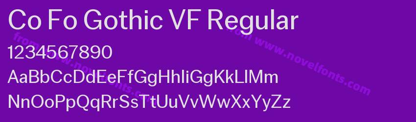 Co Fo Gothic VF RegularPreview Co Fo Gothic VF RegularPreview
