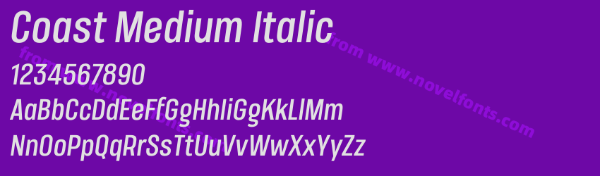 Coast Medium ItalicPreview Coast Medium ItalicPreview