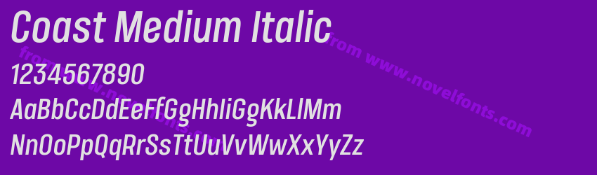 Coast Medium ItalicPreview Coast Medium ItalicPreview