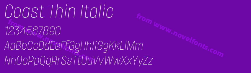 Coast Thin ItalicPreview Coast Thin ItalicPreview
