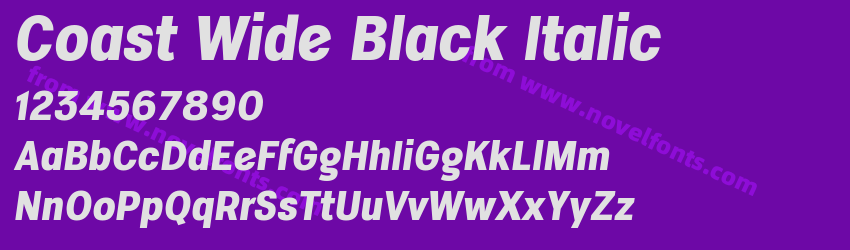 Coast Wide Black ItalicPreview Coast Wide Black ItalicPreview