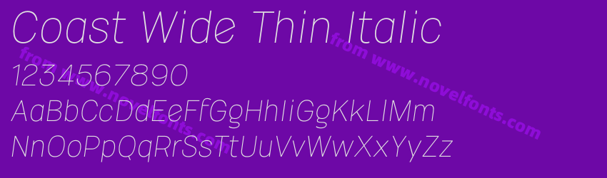 Coast Wide Thin ItalicPreview Coast Wide Thin ItalicPreview