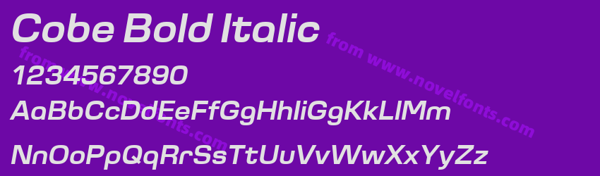 Cobe Bold ItalicPreview Cobe Bold ItalicPreview