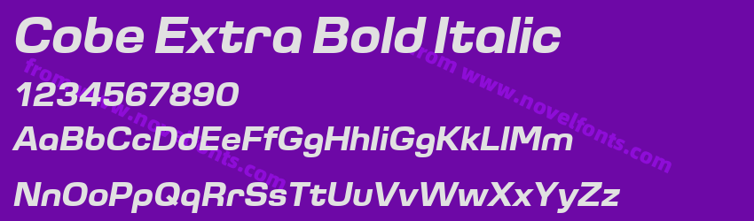 Cobe Extra Bold ItalicPreview Cobe Extra Bold ItalicPreview
