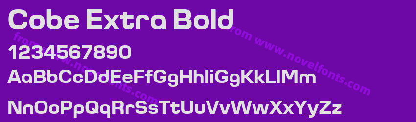 Cobe Extra BoldPreview Cobe Extra BoldPreview