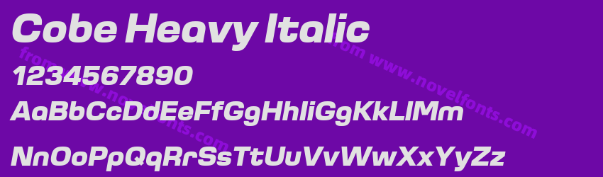 Cobe Heavy ItalicPreview Cobe Heavy ItalicPreview
