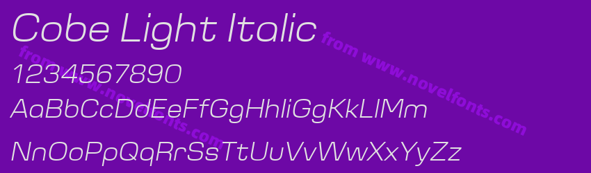 Cobe Light ItalicPreview