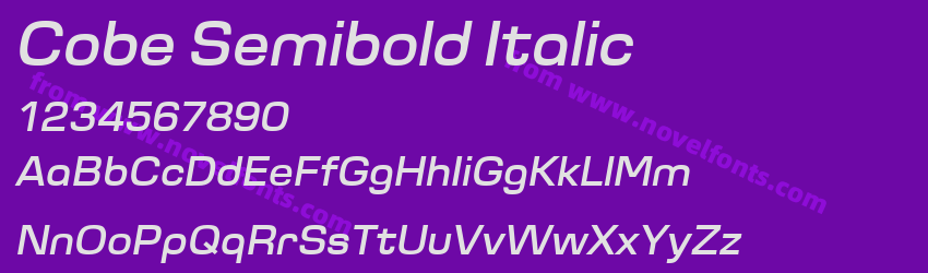 Cobe Semibold ItalicPreview Cobe Semibold ItalicPreview