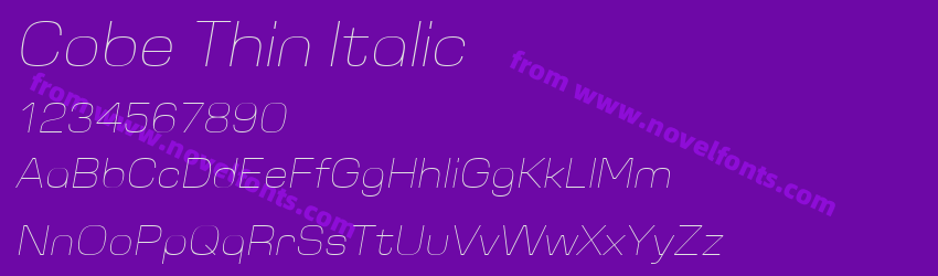 Cobe Thin ItalicPreview Cobe Thin ItalicPreview