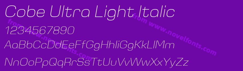 Cobe Ultra Light ItalicPreview Cobe Ultra Light ItalicPreview