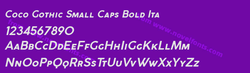 Coco Gothic Small Caps Bold ItaPreview Coco Gothic Small Caps Bold ItaPreview