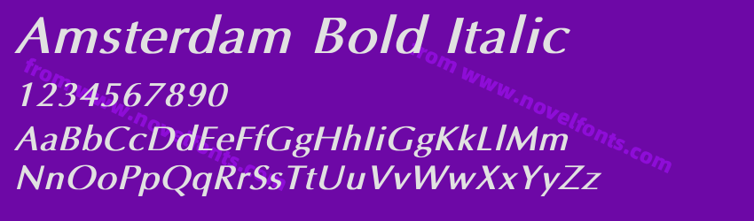 Amsterdam Bold ItalicPreview