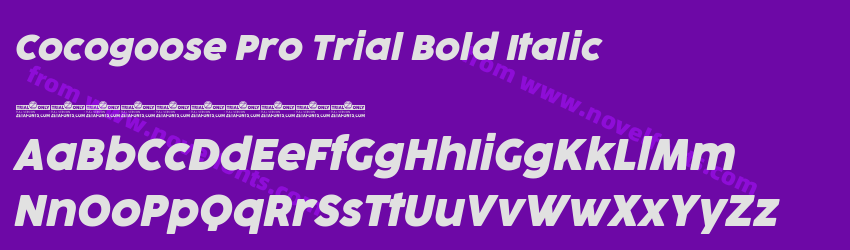 Cocogoose Pro Trial Bold ItalicPreview Cocogoose Pro Trial Bold ItalicPreview