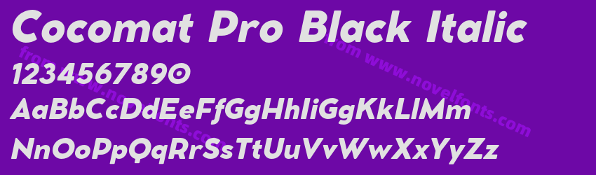 Cocomat Pro Black ItalicPreview Cocomat Pro Black ItalicPreview