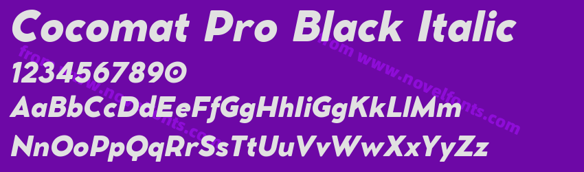 Cocomat Pro Black ItalicPreview Cocomat Pro Black ItalicPreview