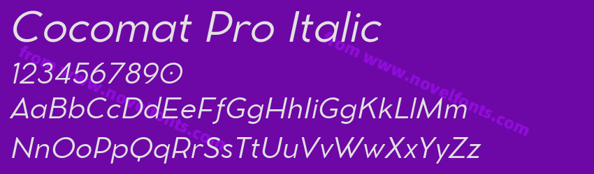 Cocomat Pro ItalicPreview Cocomat Pro ItalicPreview