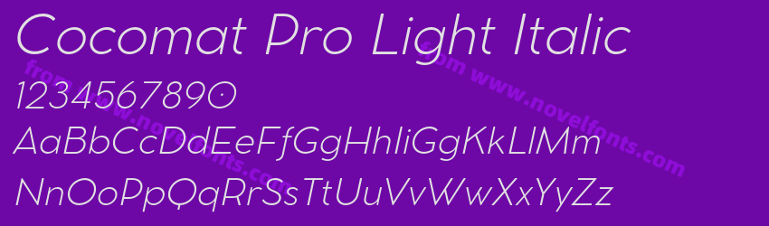 Cocomat Pro Light ItalicPreview Cocomat Pro Light ItalicPreview