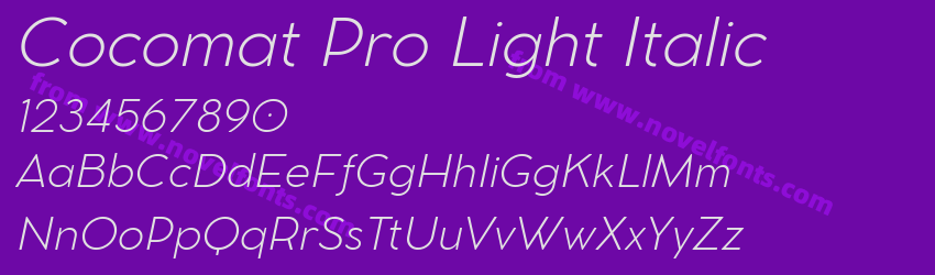 Cocomat Pro Light ItalicPreview Cocomat Pro Light ItalicPreview