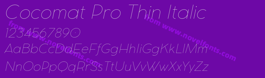 Cocomat Pro Thin ItalicPreview