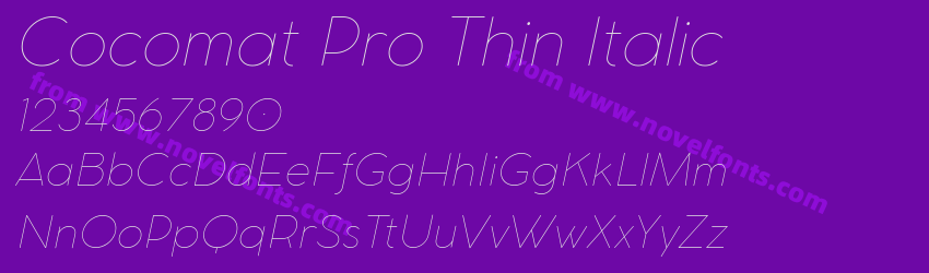 Cocomat Pro Thin ItalicPreview Cocomat Pro Thin ItalicPreview