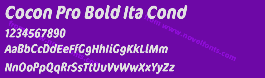 Cocon Pro Bold Ita CondPreview Cocon Pro Bold Ita CondPreview