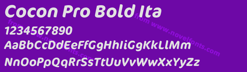 Cocon Pro Bold ItaPreview Cocon Pro Bold ItaPreview