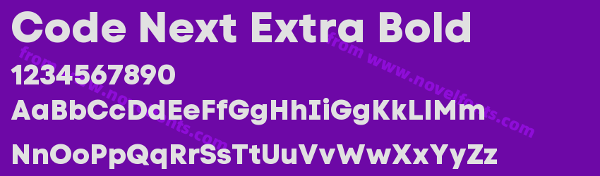 Code Next Extra BoldPreview Code Next Extra BoldPreview